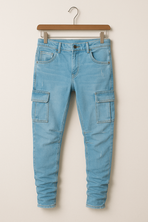 Casper Dehnbare Cargo - Jeans - Jeans - Blau - Müller Mode