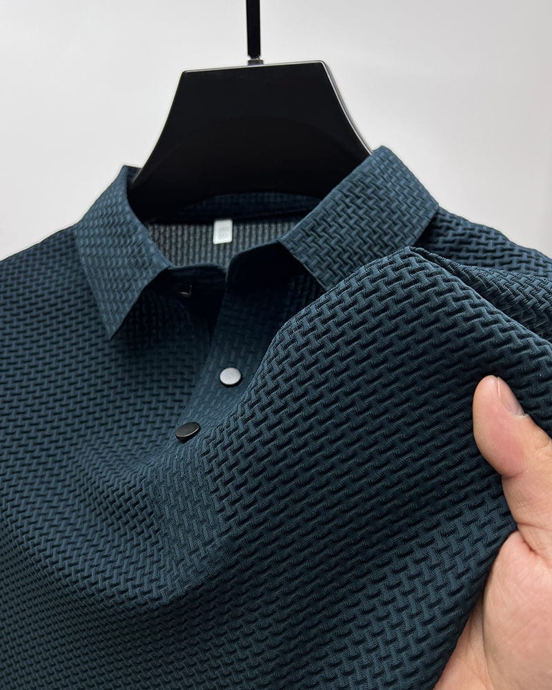Morten - Herren - Poloshirt aus Mesh - Polos - Marineblau - Müller Mode