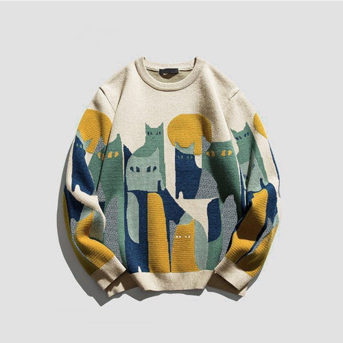 PurrPatch - Unisex Sweatshirt mit Katze - Sweatshirts & Hoodies - Beige - Müller Mode