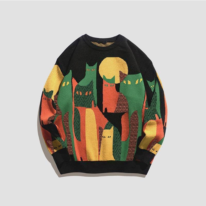 PurrPatch - Unisex Sweatshirt mit Katze - Sweatshirts & Hoodies - Schwarz - Müller Mode